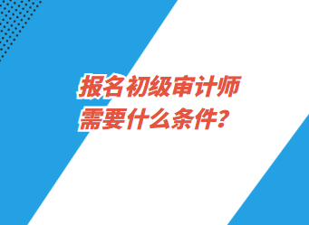 報名初級審計師需要什么條件？