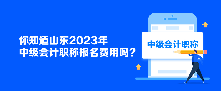 你知道山東2023年中級會計職稱報名費用嗎？