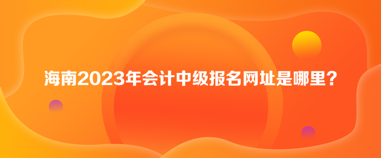 海南2023年會(huì)計(jì)中級(jí)報(bào)名網(wǎng)址是哪里？