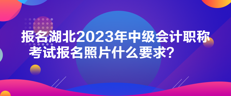 報(bào)名湖北2023年中級(jí)會(huì)計(jì)職稱考試報(bào)名照片什么要求？