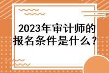 2023年審計(jì)師的報(bào)名條件是什么？