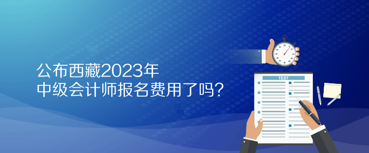 公布西藏2023年中級會計師報名費用了嗎？