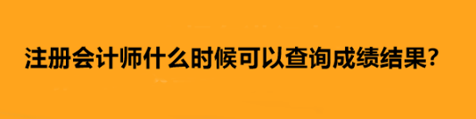 注冊會計師什么時候可以查詢成績結(jié)果？