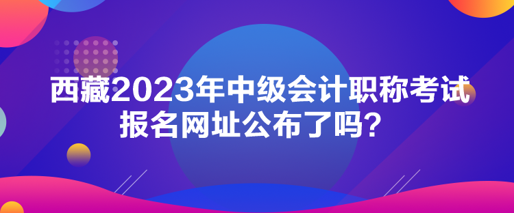 西藏2023年中級會計職稱考試報名網址公布了嗎？