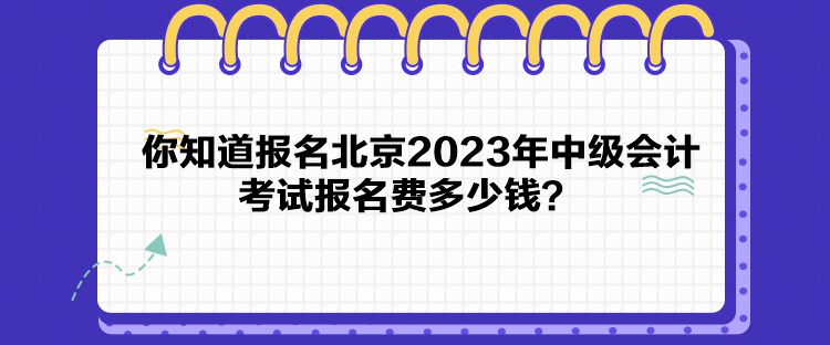 你知道報名北京2023年中級會計考試報名費多少錢？