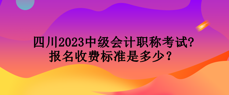 四川2023中級(jí)會(huì)計(jì)職稱考試報(bào)名收費(fèi)標(biāo)準(zhǔn)是多少？