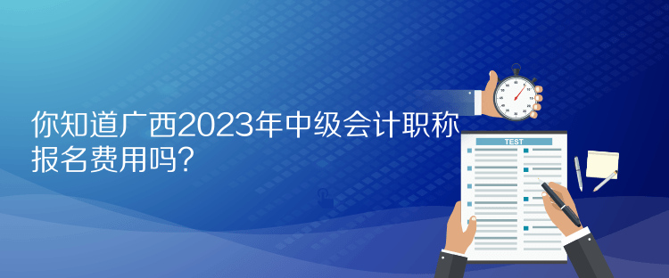 你知道廣西2023年中級(jí)會(huì)計(jì)職稱(chēng)報(bào)名費(fèi)用嗎？