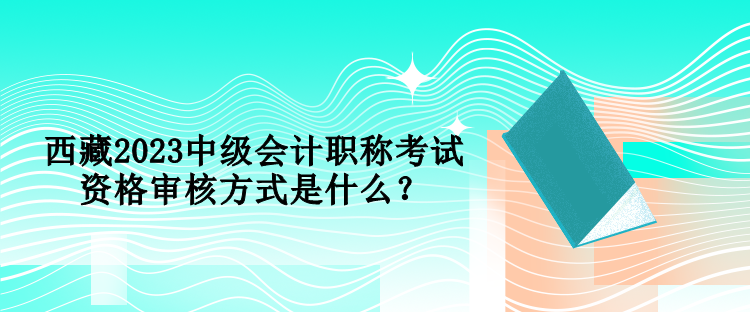 西藏2023中級會計職稱考試資格審核方式是什么？