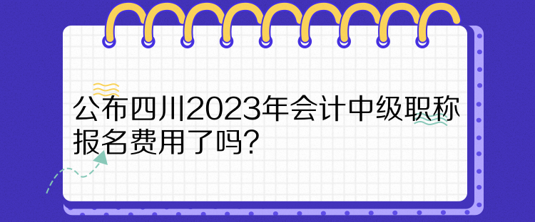 公布四川2023年會計(jì)中級職稱報名費(fèi)用了嗎？