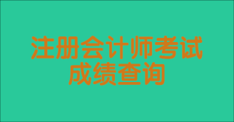 2023年注冊會計師成績查詢時間是幾號？怎么查的？