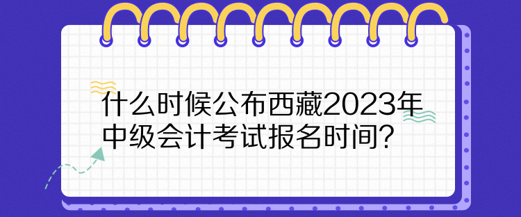 什么時(shí)候公布西藏2023年中級(jí)會(huì)計(jì)考試報(bào)名時(shí)間？