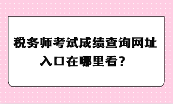 稅務(wù)師考試成績(jī)查詢網(wǎng)址入口在哪里看