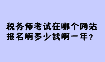 稅務(wù)師考試在哪個(gè)網(wǎng)站報(bào)名啊多少錢(qián)啊一年