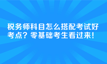 稅務(wù)師科目怎么搭配考試好考點(diǎn)？零基礎(chǔ)考生看過來！