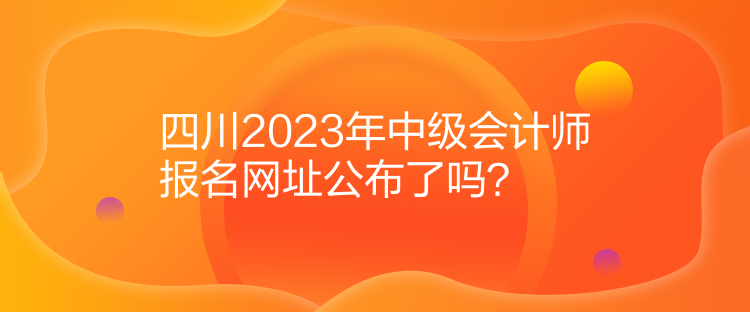 四川2023年中級會計師報名網(wǎng)址公布了嗎？