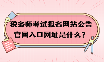 稅務(wù)師考試報名網(wǎng)站公告官網(wǎng)入口網(wǎng)址是什么？