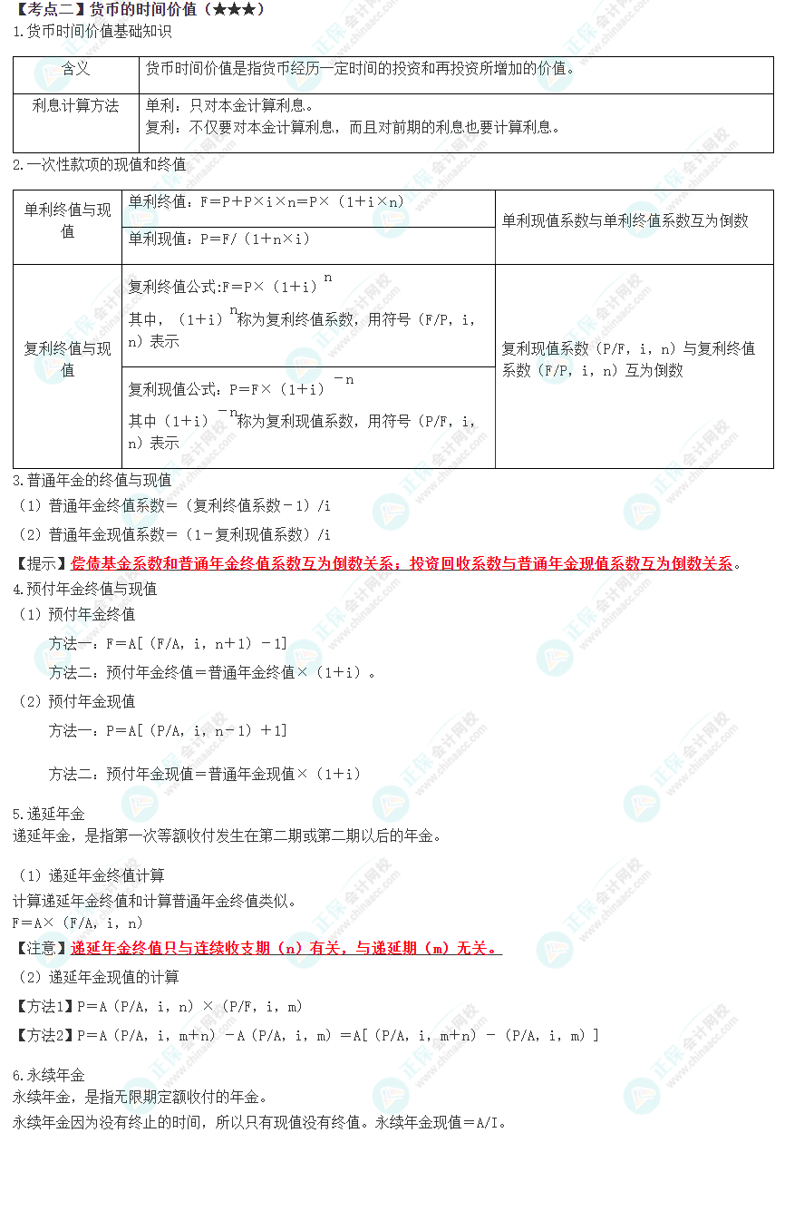 2023年注會(huì)《財(cái)管》高頻考點(diǎn)