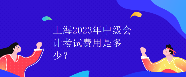 上海2023年中級會計考試費用是多少？