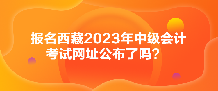 報(bào)名西藏2023年中級會(huì)計(jì)考試網(wǎng)址公布了嗎？