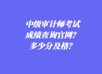 中級(jí)審計(jì)師考試成績(jī)查詢(xún)官網(wǎng)？多少分及格？