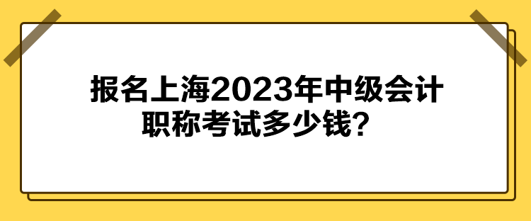 報(bào)名上海2023年中級(jí)會(huì)計(jì)職稱(chēng)考試多少錢(qián)？