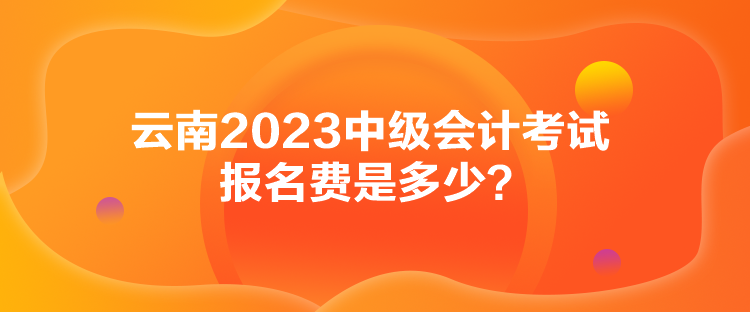 云南2023中級(jí)會(huì)計(jì)考試報(bào)名費(fèi)是多少？