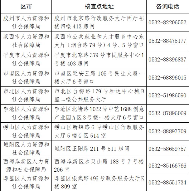 青島2023年度初中級(jí)經(jīng)濟(jì)專業(yè)技術(shù)資格考試應(yīng)試人員信息審核點(diǎn)匯總表