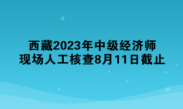 西藏2023年中級經(jīng)濟師現(xiàn)場人工核查8月11日截止 抓緊！