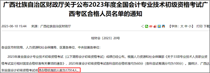 初級會計考試合格率堪憂 以廣西為例 考試合格率僅有22%左右??？