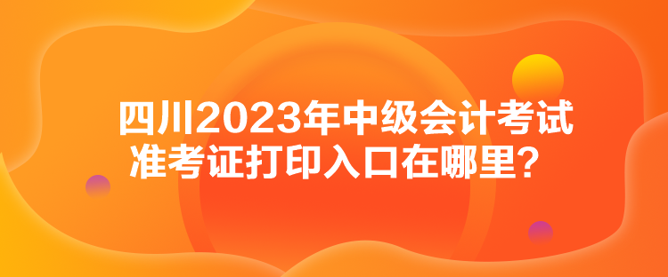 四川2023年中級會(huì)計(jì)考試準(zhǔn)考證打印入口在哪里？