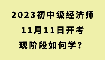 2023初中級(jí)經(jīng)濟(jì)師11月11日開(kāi)考 現(xiàn)階段如何學(xué)？