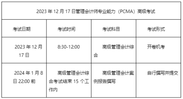 2023年12月17日日PCMA（高級）考試相關(guān)匯總！