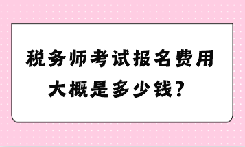 稅務(wù)師考試報(bào)名費(fèi)用大概是多少錢？