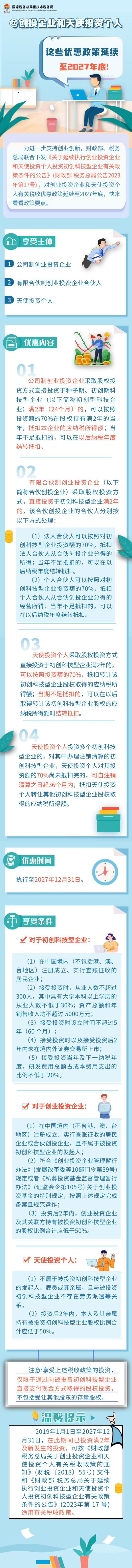 @創(chuàng)投企業(yè)和天使投資個(gè)人 這些優(yōu)惠政策延續(xù)至2027年底