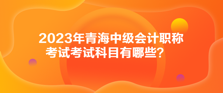 2023年青海中級(jí)會(huì)計(jì)職稱考試考試科目有哪些？