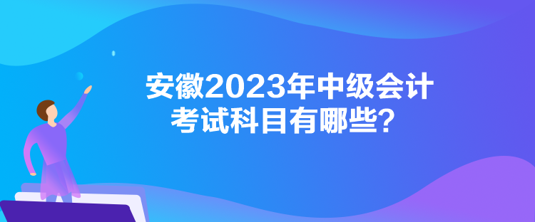 安徽2023年中級會計(jì)考試科目有哪些？