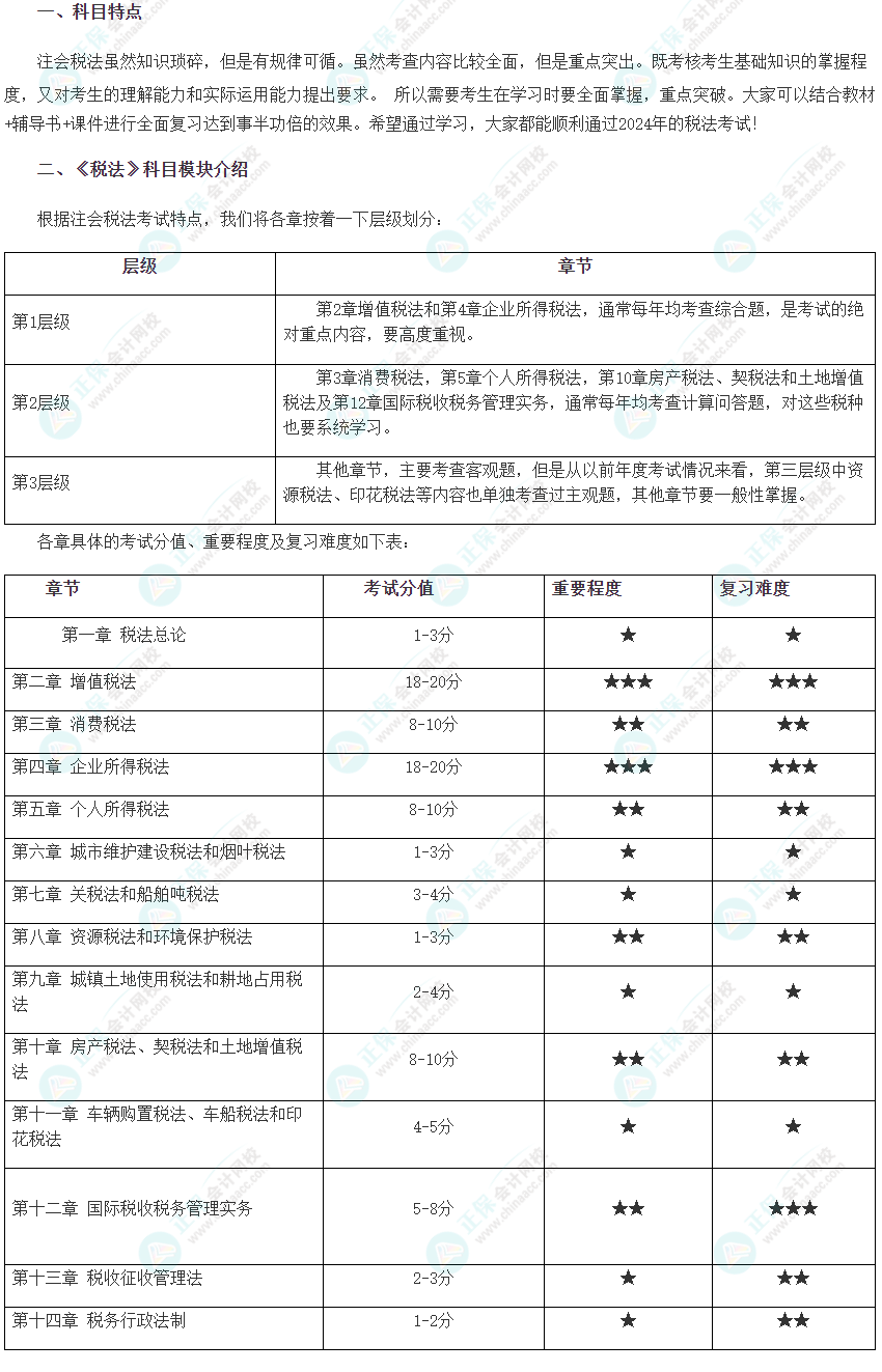 2024年注會備考進行時！一文了解稅法科目特點！