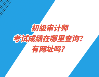 初級審計師考試成績在哪里查詢？有網(wǎng)址嗎？