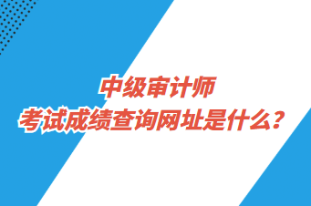 中級審計師考試成績查詢網(wǎng)址是什么？