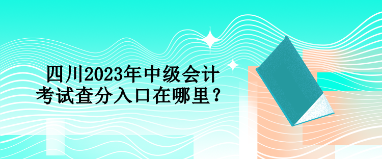 四川2023年中級會計考試查分入口在哪里？