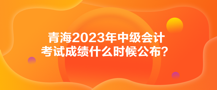 青海2023年中級會計考試成績什么時候公布？