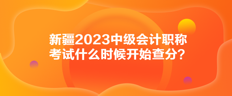 新疆2023中級會計(jì)職稱考試什么時(shí)候開始查分？