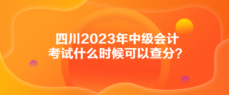 四川2023年中級會計(jì)考試什么時候可以查分？