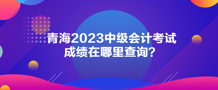 青海2023中級會計(jì)考試成績在哪里查詢？