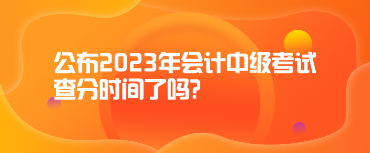 公布2023年會(huì)計(jì)中級(jí)考試查分時(shí)間了嗎？