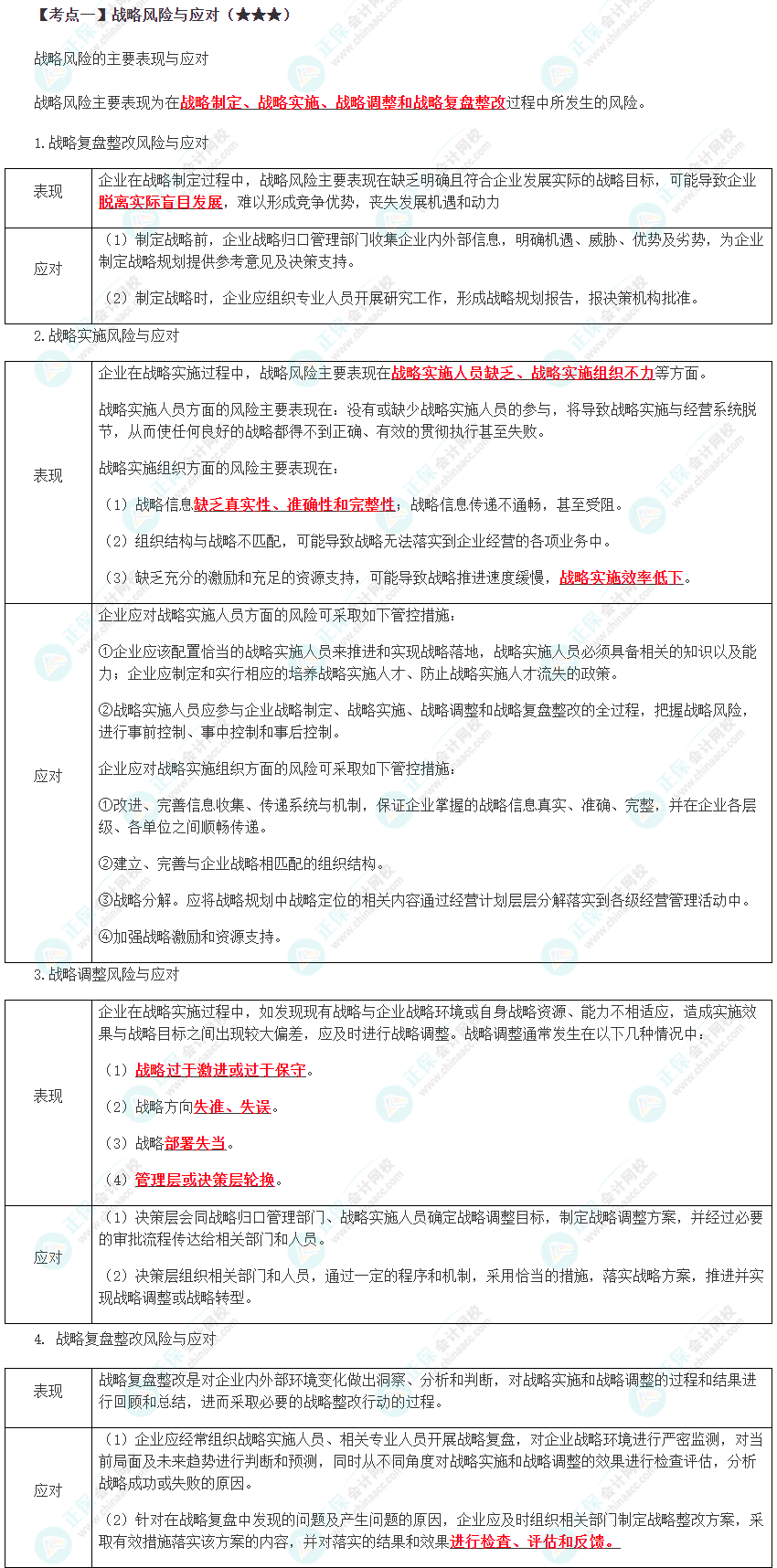 2024年注會(huì)《戰(zhàn)略》預(yù)習(xí)考點(diǎn)（第八章）