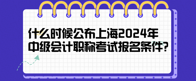 什么時(shí)候公布上海2024年中級(jí)會(huì)計(jì)職稱考試報(bào)名條件？