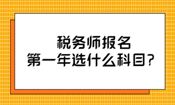 稅務(wù)師報名第一年選什么科目？