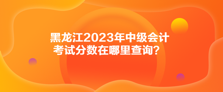 黑龍江2023年中級(jí)會(huì)計(jì)考試分?jǐn)?shù)在哪里查詢(xún)？