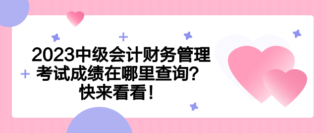 2023中級(jí)會(huì)計(jì)財(cái)務(wù)管理考試成績(jī)?cè)谀睦锊樵?？快?lái)看看！